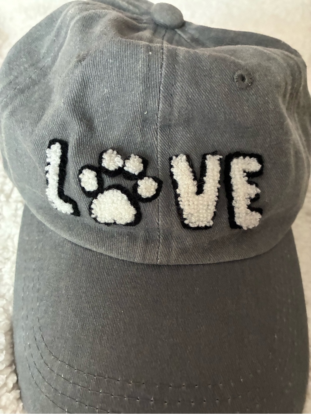 LOVE Paw Gray Baseball Cap